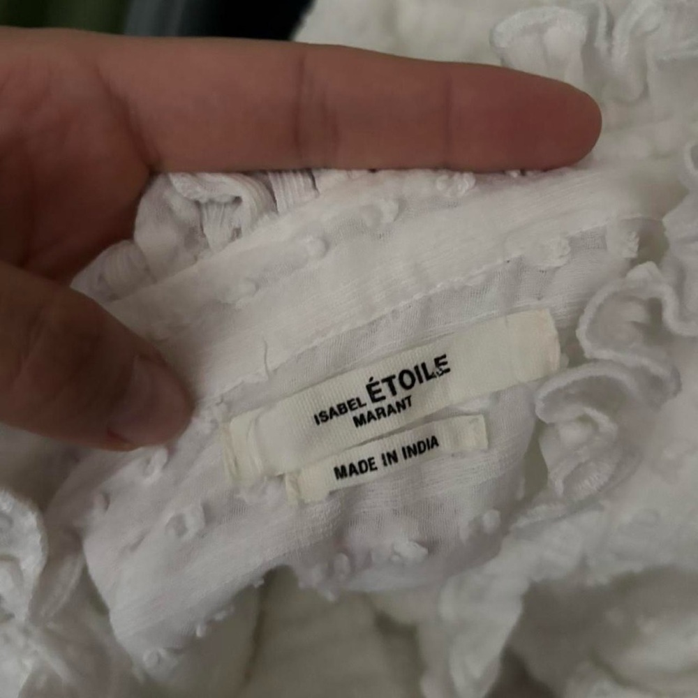 Isabel Marant White Ruffled Blouse - Picture 5 of 6